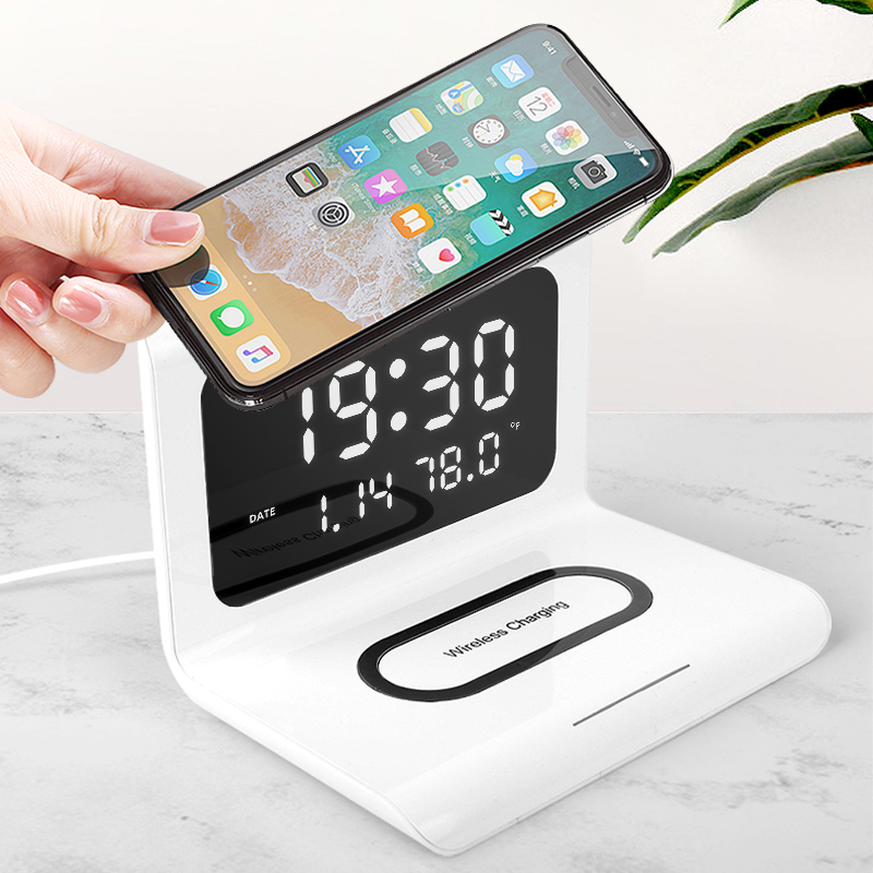 Alarm clock wireless charging